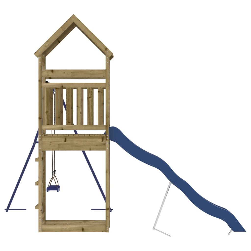 Spielturm aus imprägniertem Kiefernholz und massivem Douglasien- und Kiefernholz
