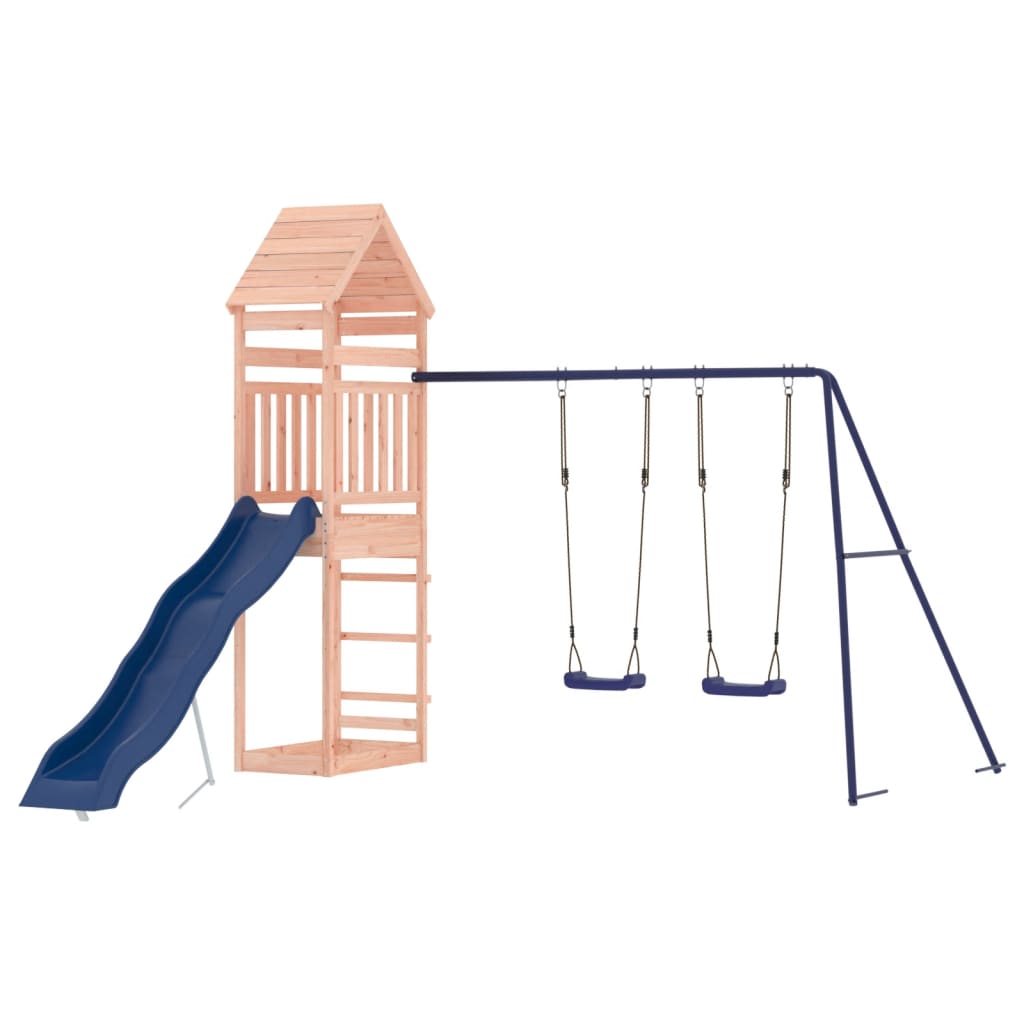 Spielturm aus imprägniertem Kiefernholz und massivem Douglasien- und Kiefernholz