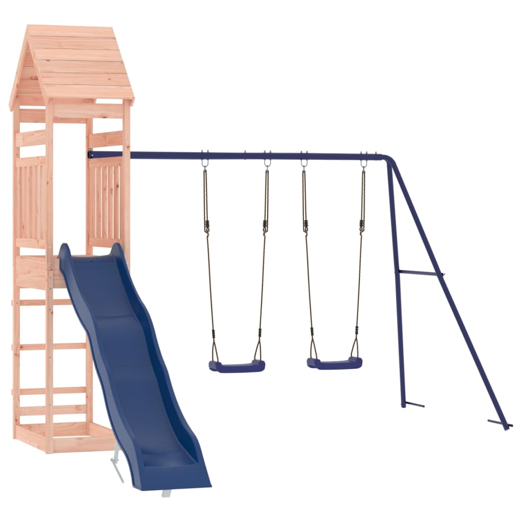 Spielturm aus imprägniertem Kiefernholz und massivem Douglasien- und Kiefernholz