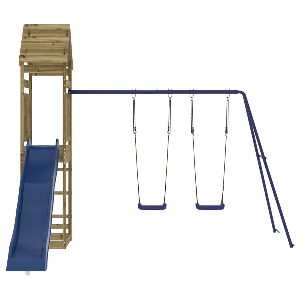 Spielturm aus imprägniertem Kiefernholz und massivem Douglasien- und Kiefernholz