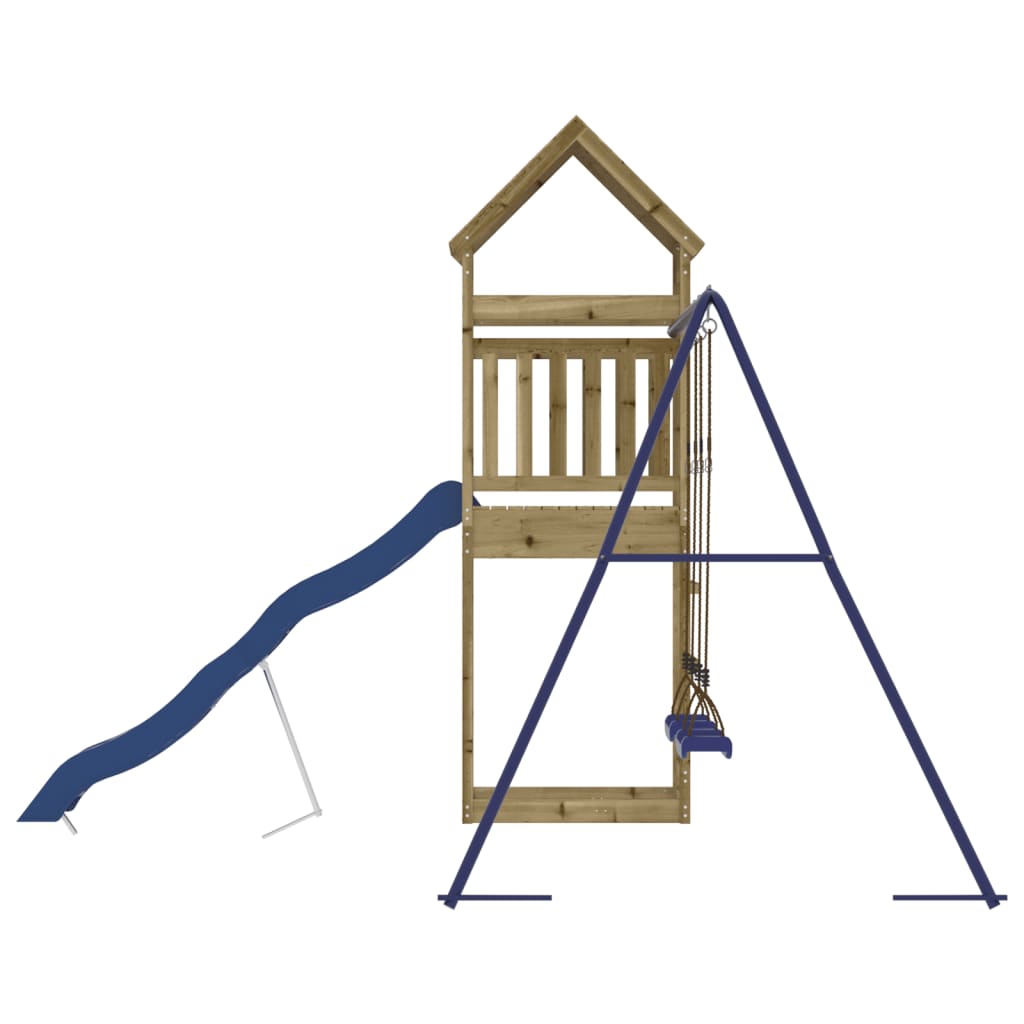 Spielturm aus imprägniertem Kiefernholz und massivem Douglasien- und Kiefernholz