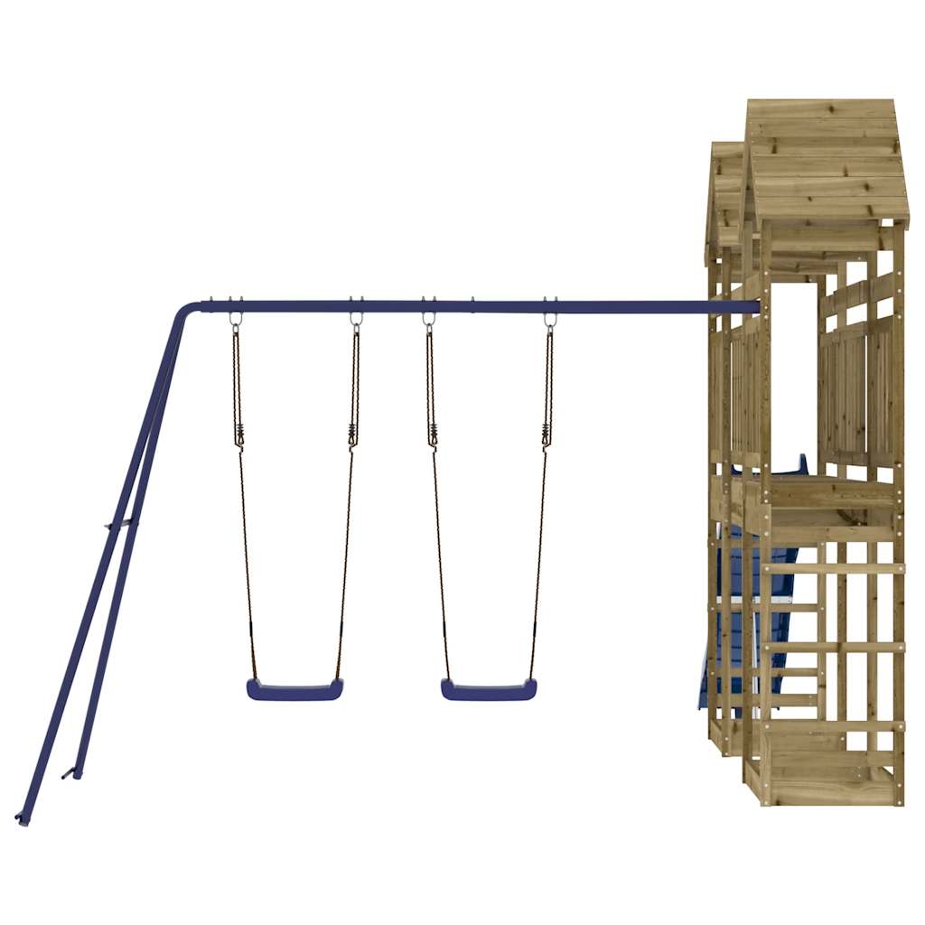 Spielturm aus imprägniertem Kiefernholz und massivem Douglasien- und Kiefernholz