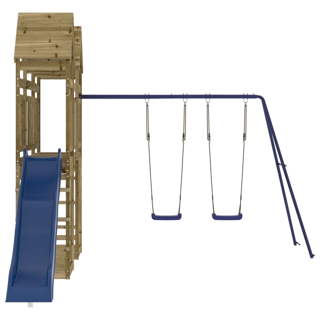 Spielturm aus imprägniertem Kiefernholz und massivem Douglasien- und Kiefernholz