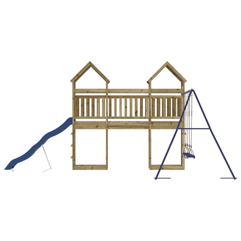 Spielturm aus imprägniertem Kiefernholz und massivem Douglasien- und Kiefernholz