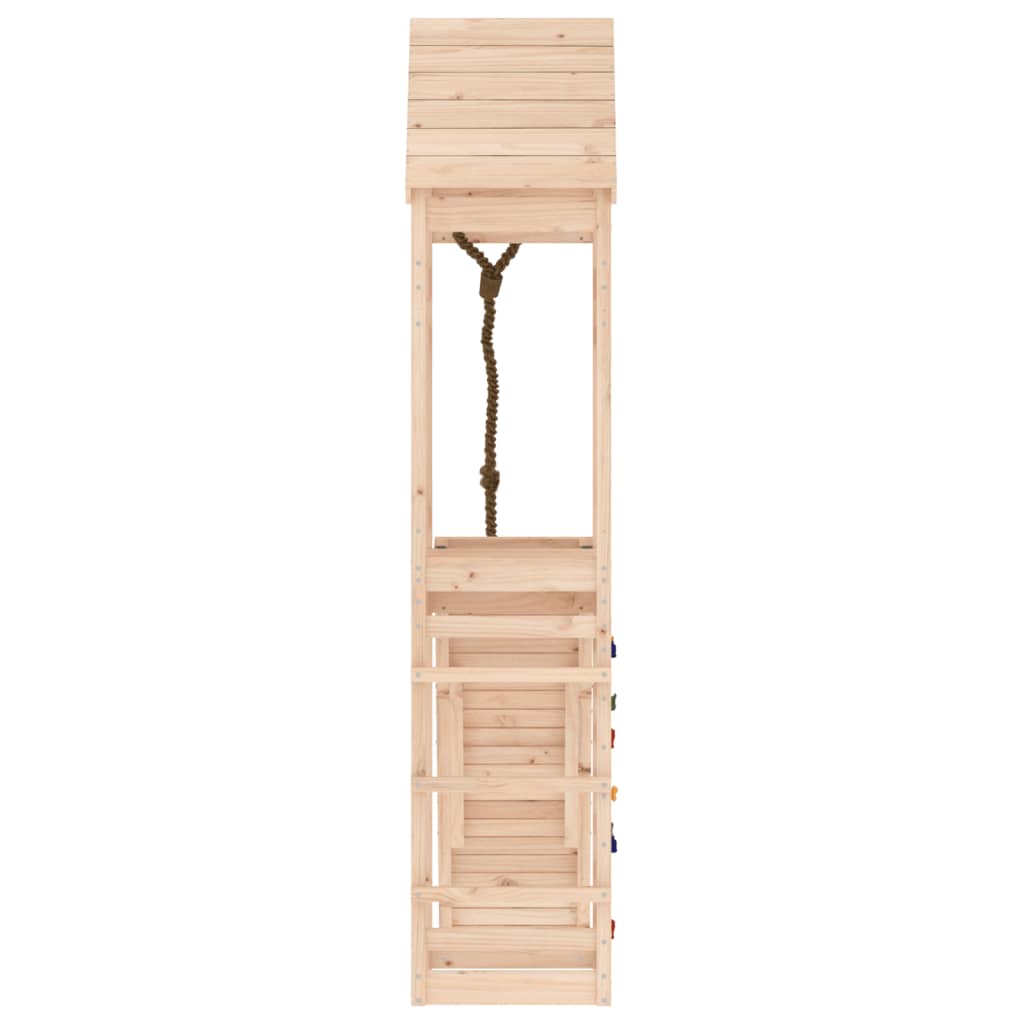 Spielturm mit Kletterwand aus imprägniertem Kiefernholz und Massivholz Douglasie/Kiefer