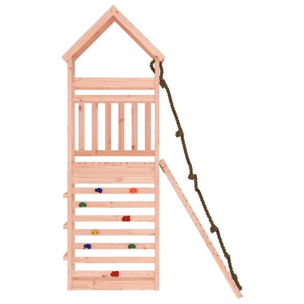 Spielturm mit Kletterwand aus imprägniertem Kiefernholz und Massivholz Douglasie/Kiefer