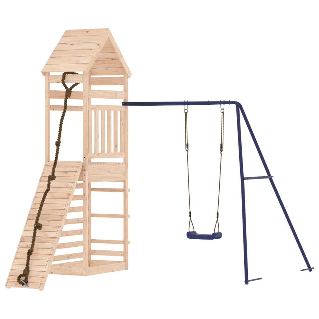 Spielturm aus imprägniertem Kiefernholz und massivem Douglasien- und Kiefernholz