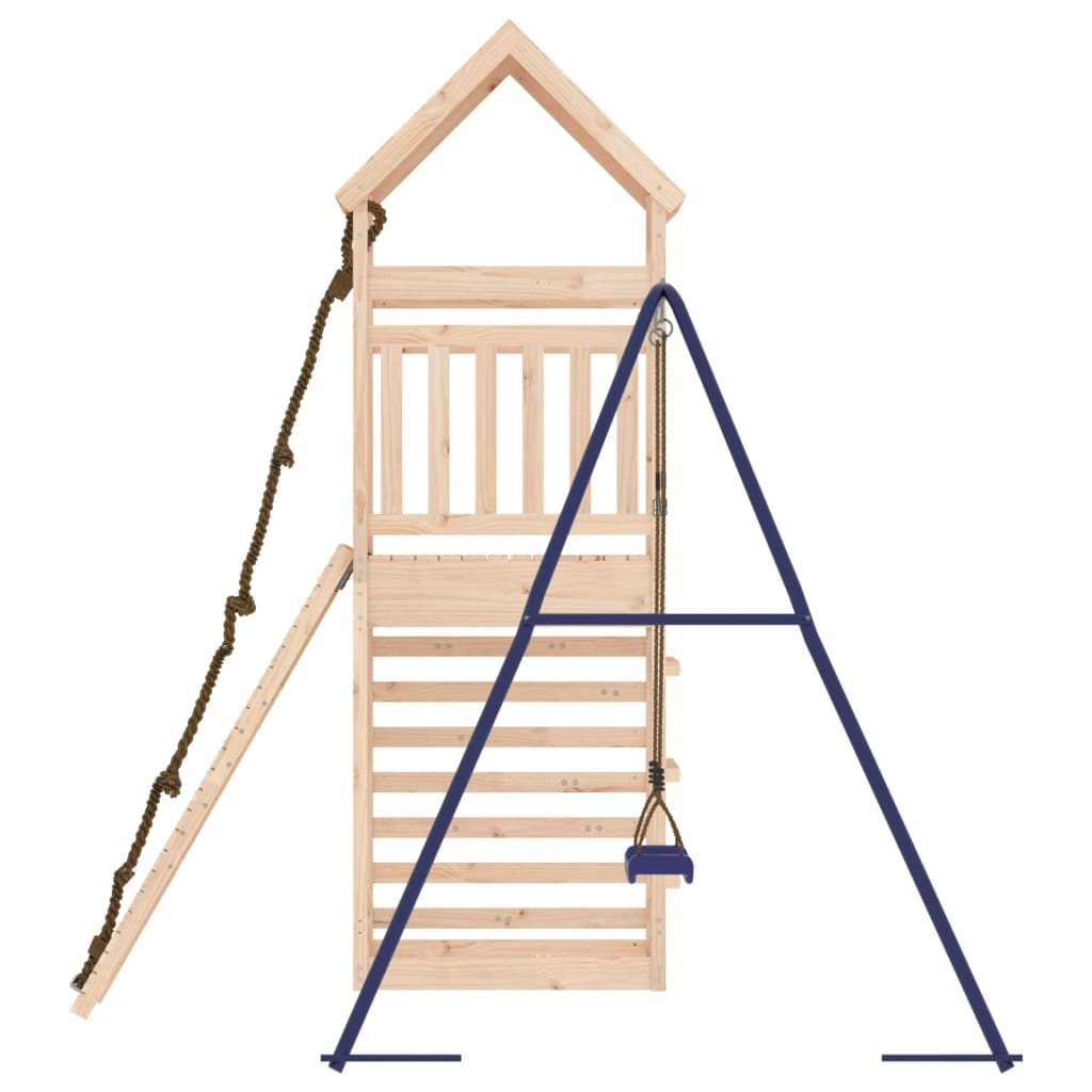 Spielturm aus imprägniertem Kiefernholz und massivem Douglasien- und Kiefernholz
