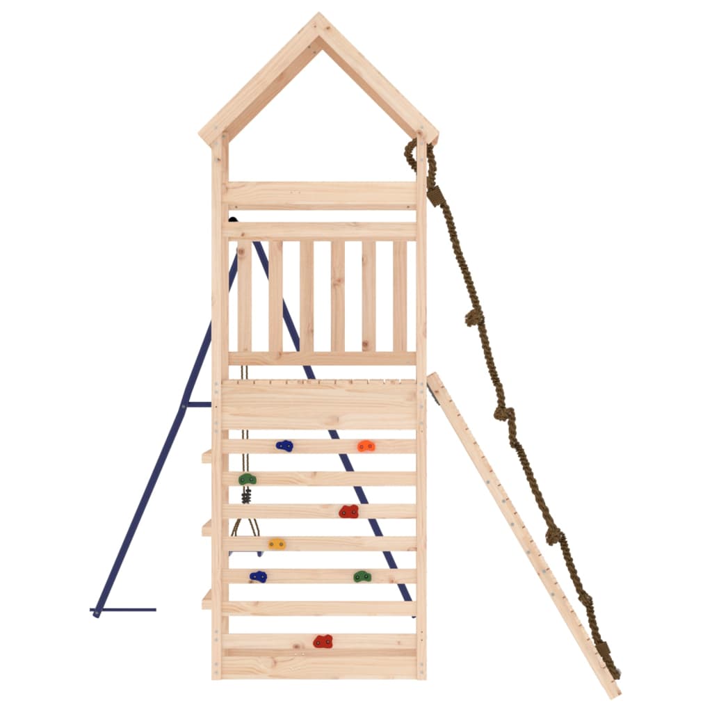 Spielturm aus imprägniertem Kiefernholz und massivem Douglasien- und Kiefernholz