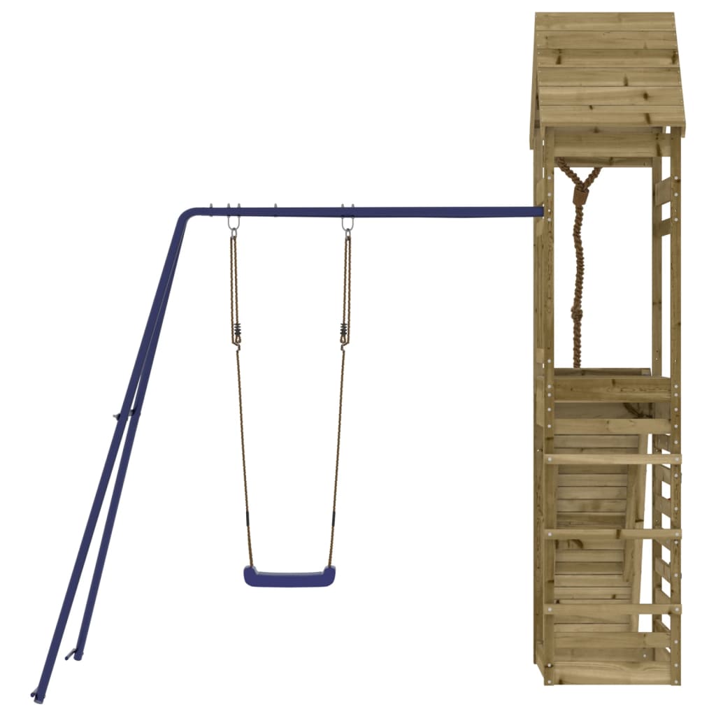 Spielturm aus imprägniertem Kiefernholz und massivem Douglasien- und Kiefernholz