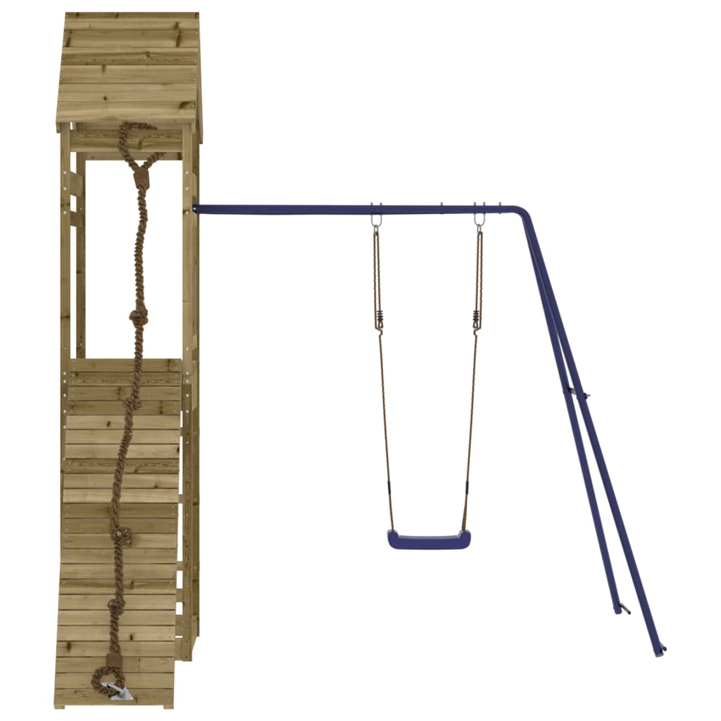 Spielturm aus imprägniertem Kiefernholz und massivem Douglasien- und Kiefernholz