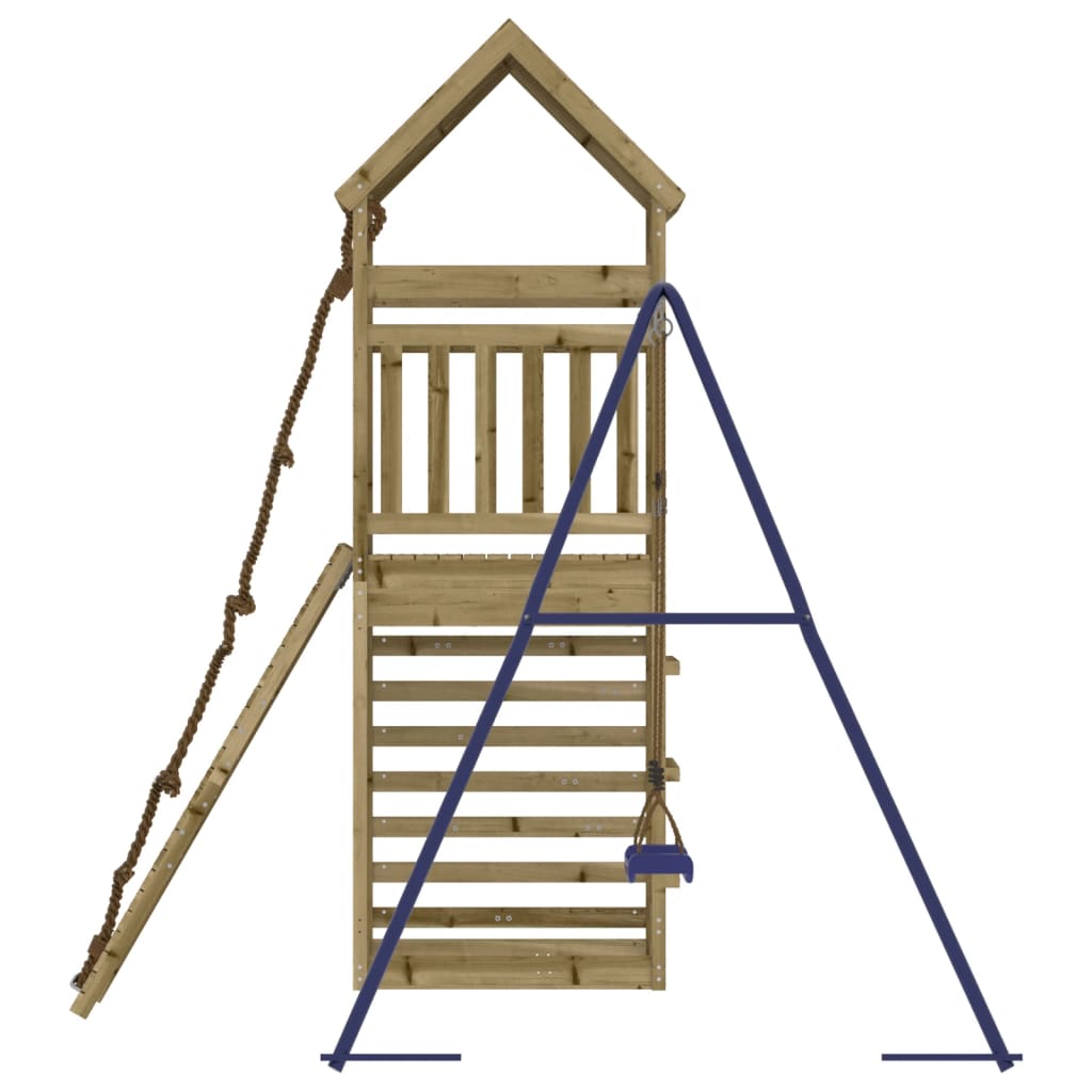 Spielturm aus imprägniertem Kiefernholz und massivem Douglasien- und Kiefernholz