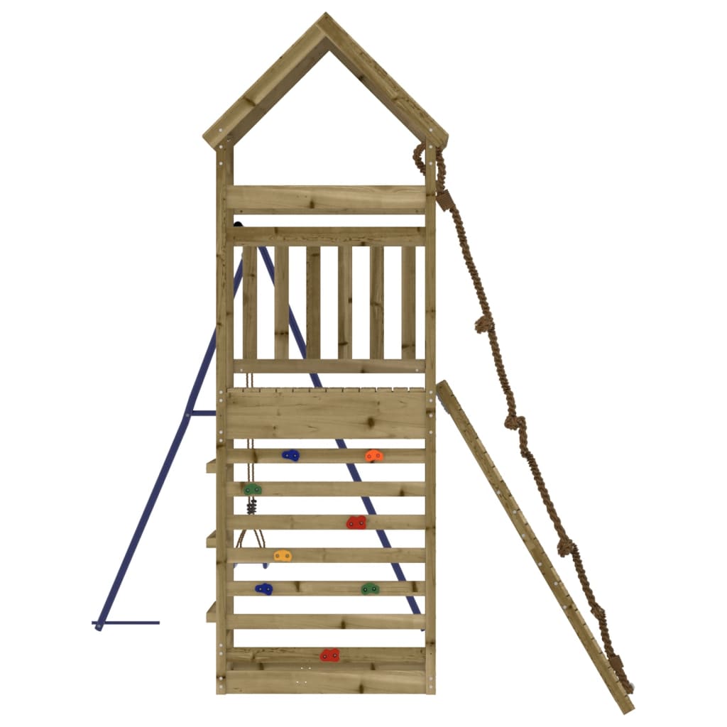 Spielturm aus imprägniertem Kiefernholz und massivem Douglasien- und Kiefernholz