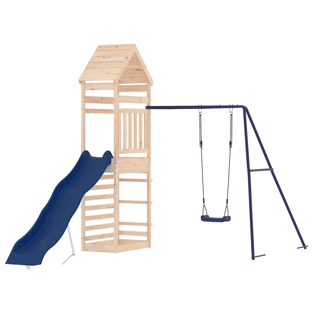 Spielturm aus imprägniertem Kiefernholz und massivem Douglasien- und Kiefernholz