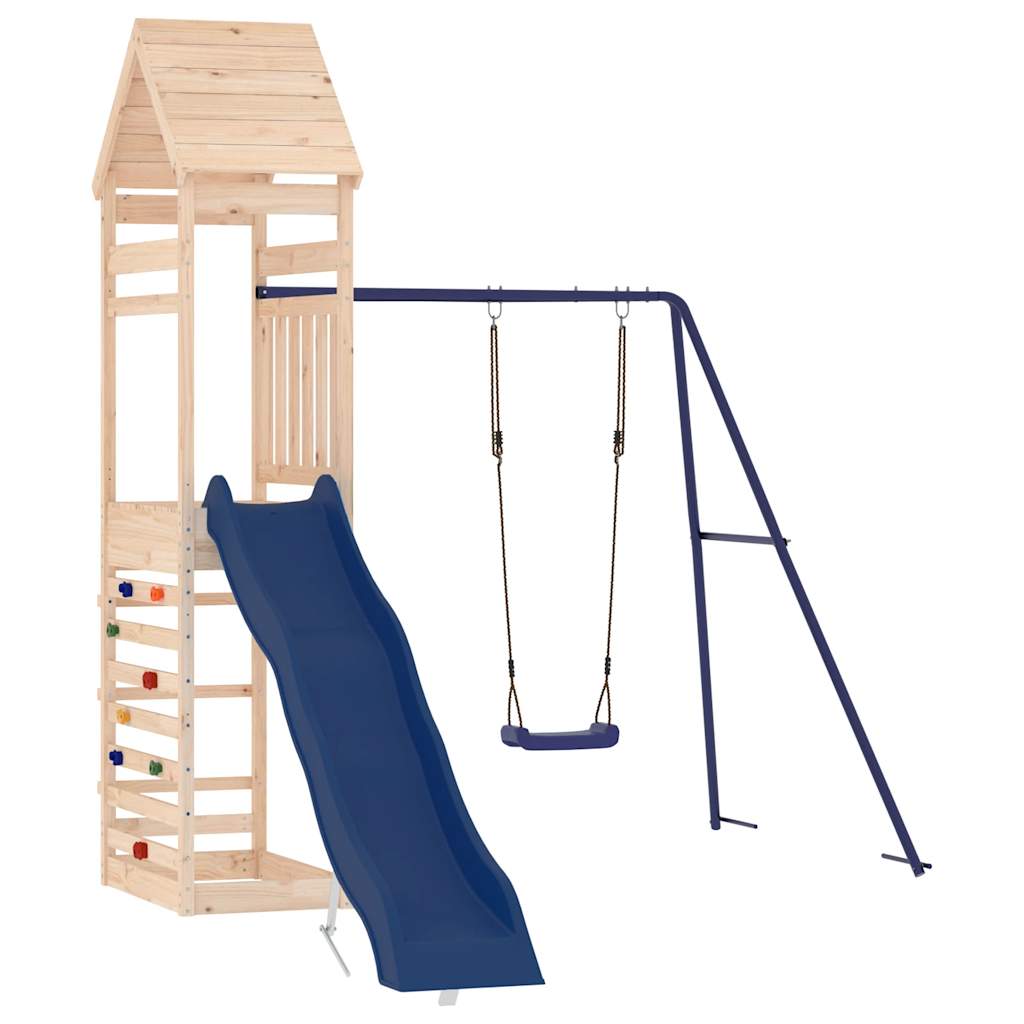 Spielturm aus imprägniertem Kiefernholz und massivem Douglasien- und Kiefernholz