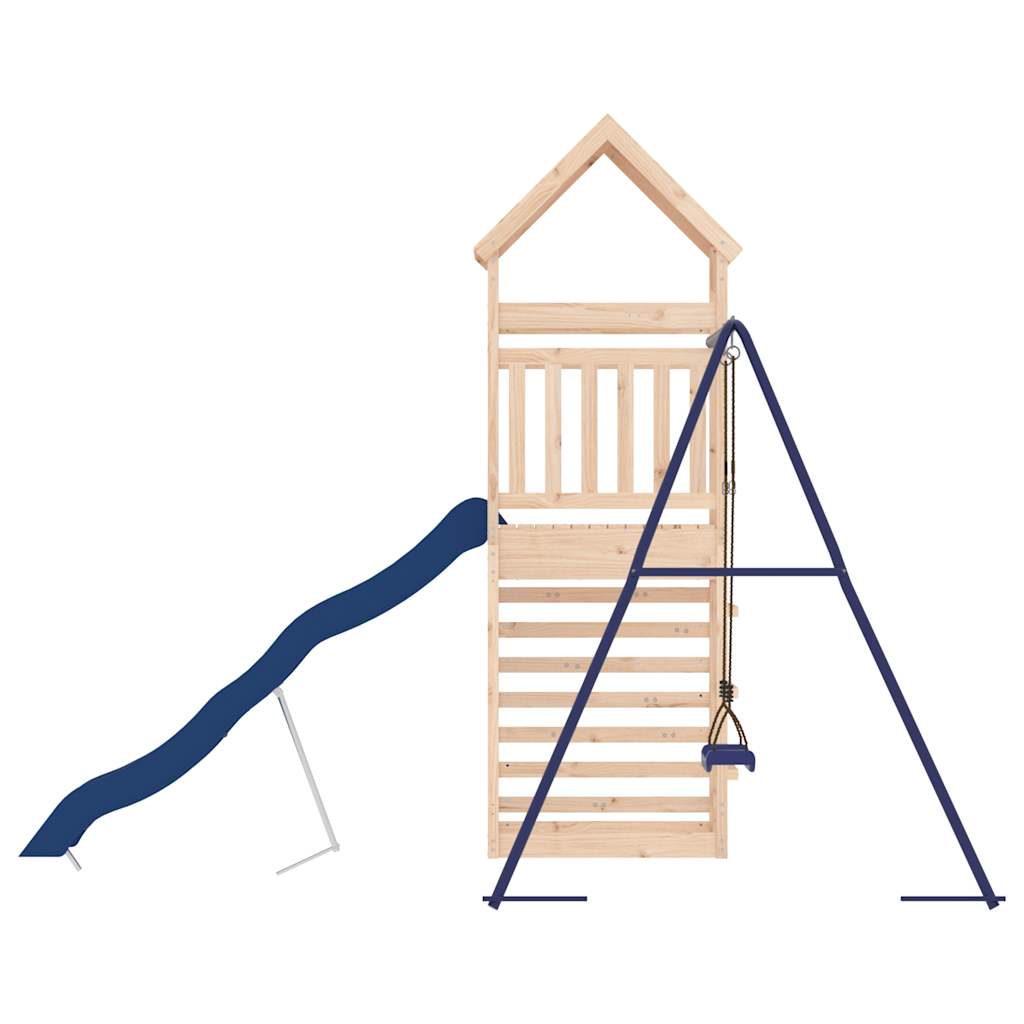 Spielturm aus imprägniertem Kiefernholz und massivem Douglasien- und Kiefernholz