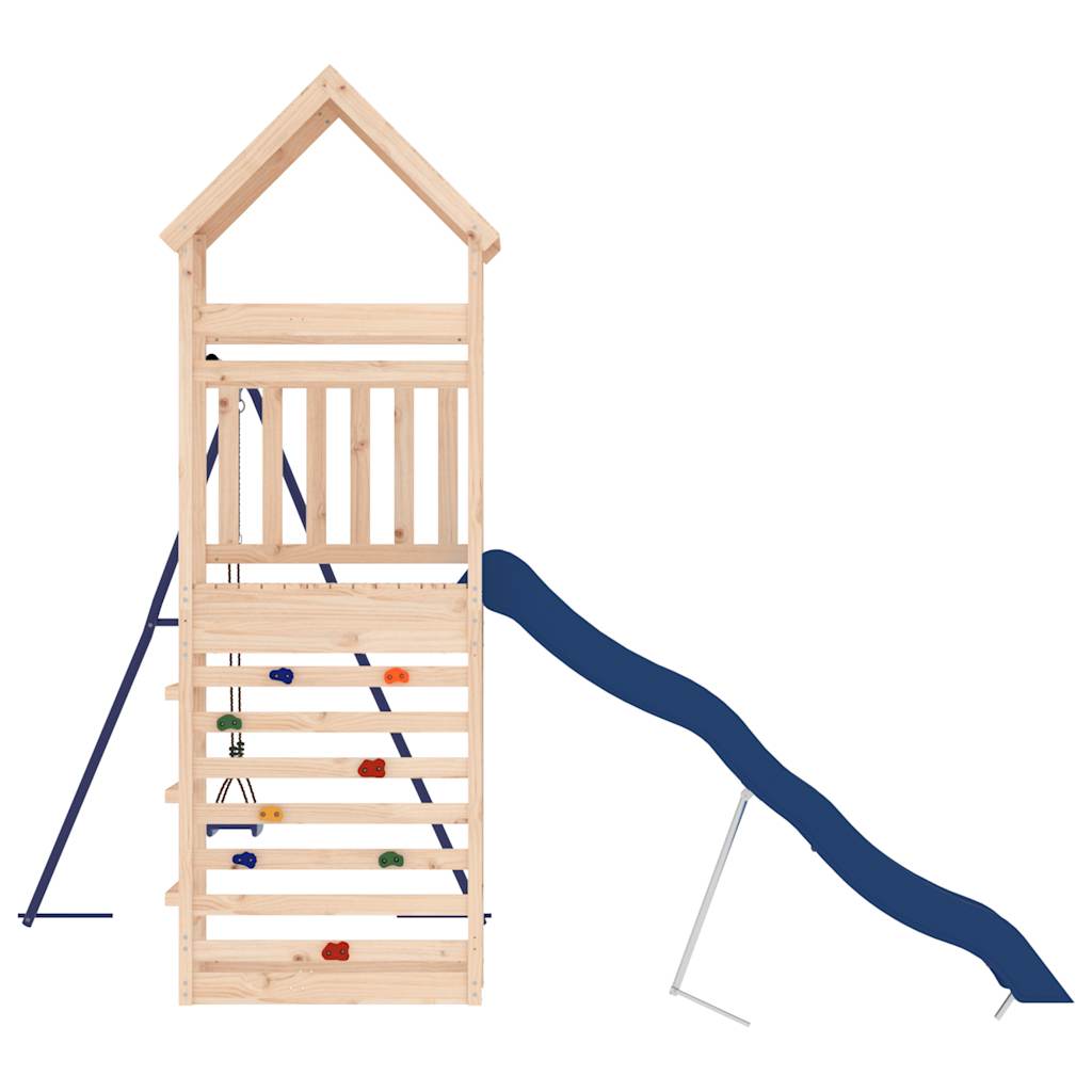 Spielturm aus imprägniertem Kiefernholz und massivem Douglasien- und Kiefernholz