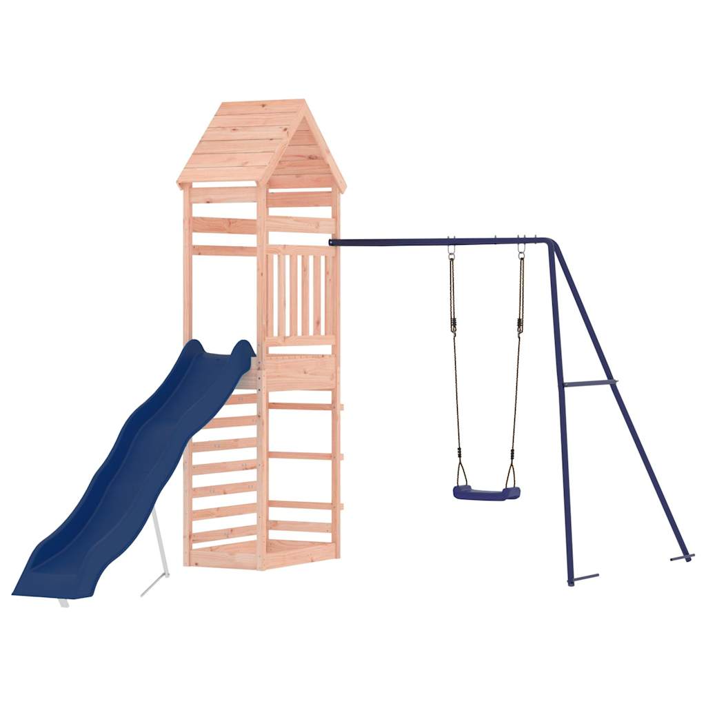Spielturm aus imprägniertem Kiefernholz und massivem Douglasien- und Kiefernholz
