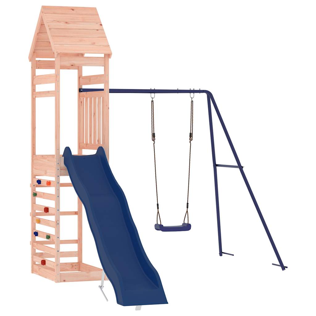 Spielturm aus imprägniertem Kiefernholz und massivem Douglasien- und Kiefernholz