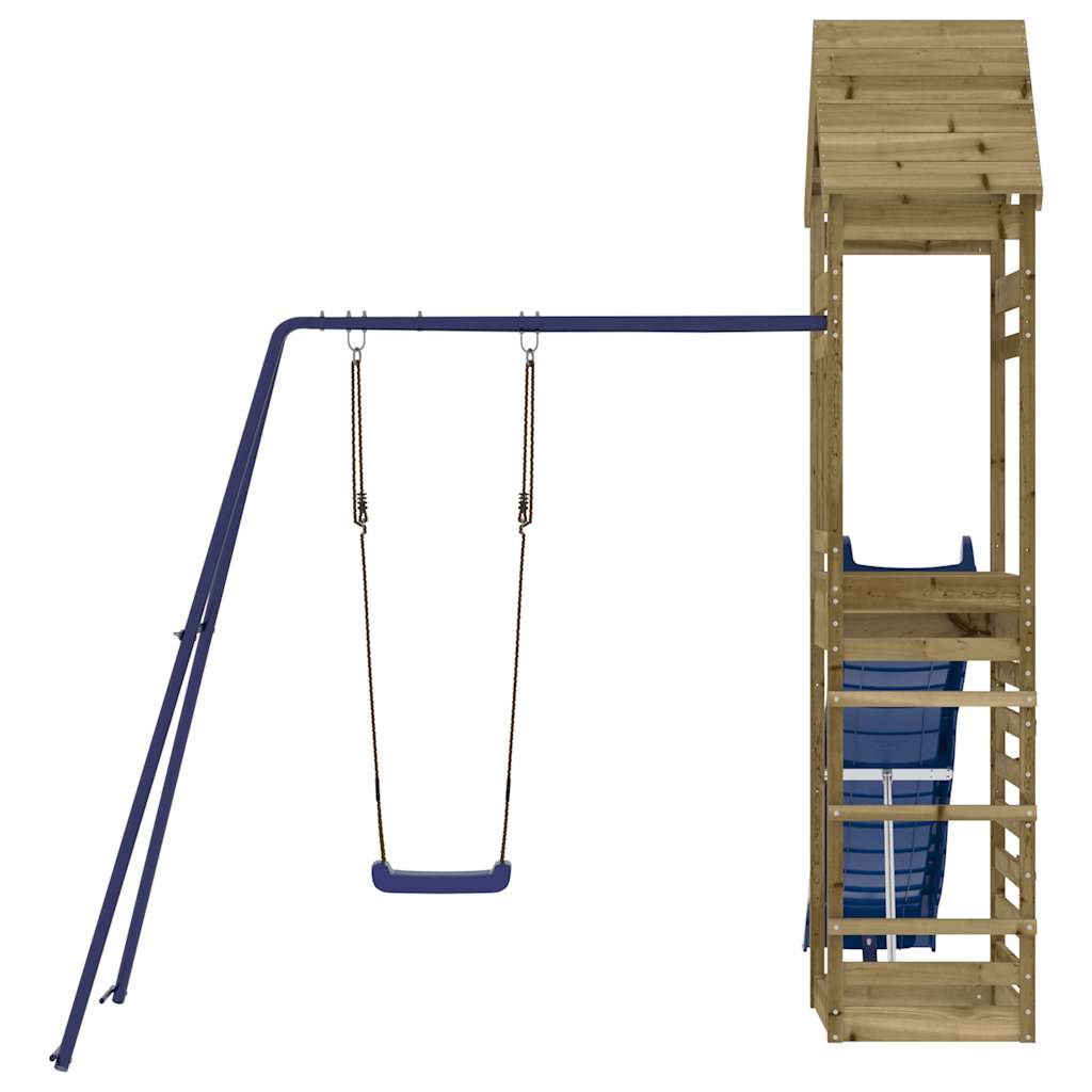 Spielturm aus imprägniertem Kiefernholz und massivem Douglasien- und Kiefernholz