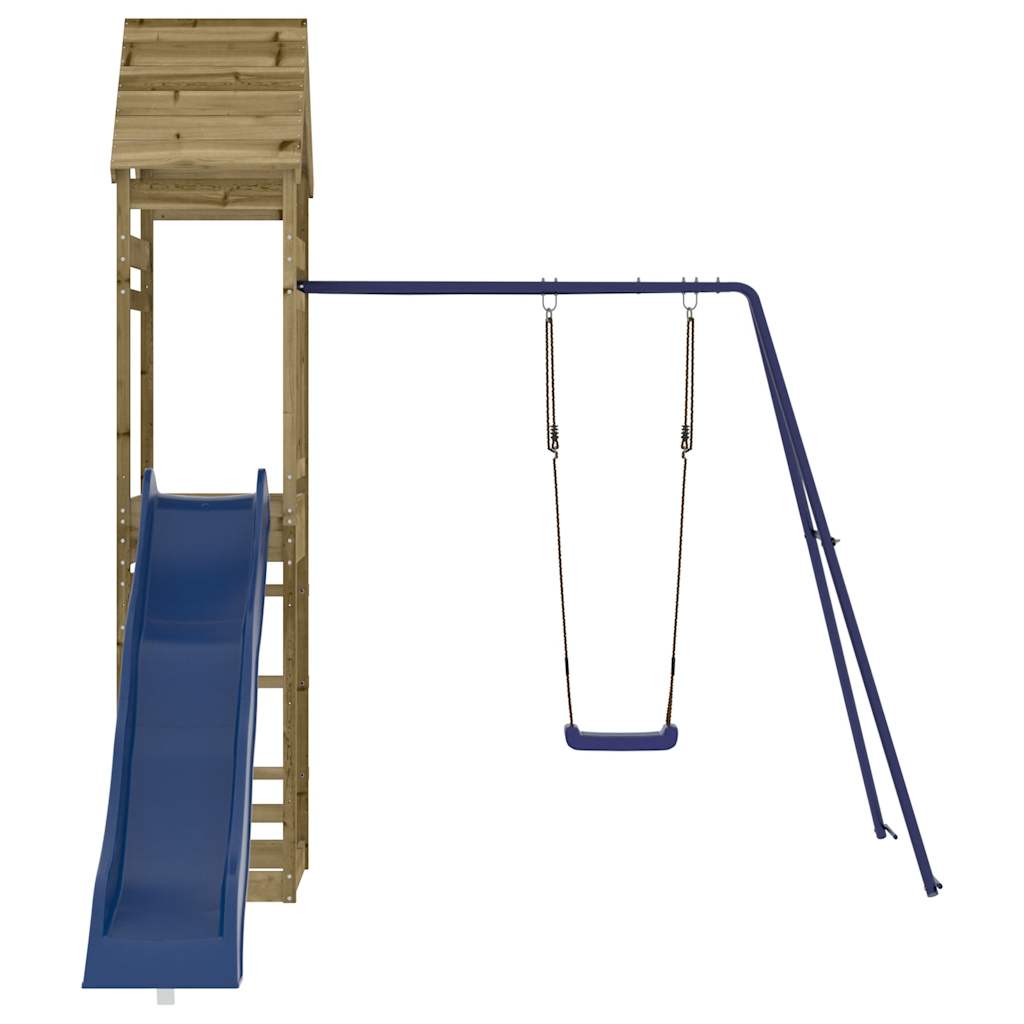 Spielturm aus imprägniertem Kiefernholz und massivem Douglasien- und Kiefernholz