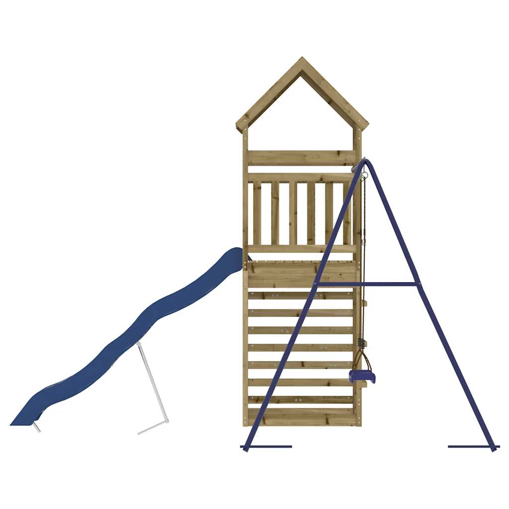 Spielturm aus imprägniertem Kiefernholz und massivem Douglasien- und Kiefernholz