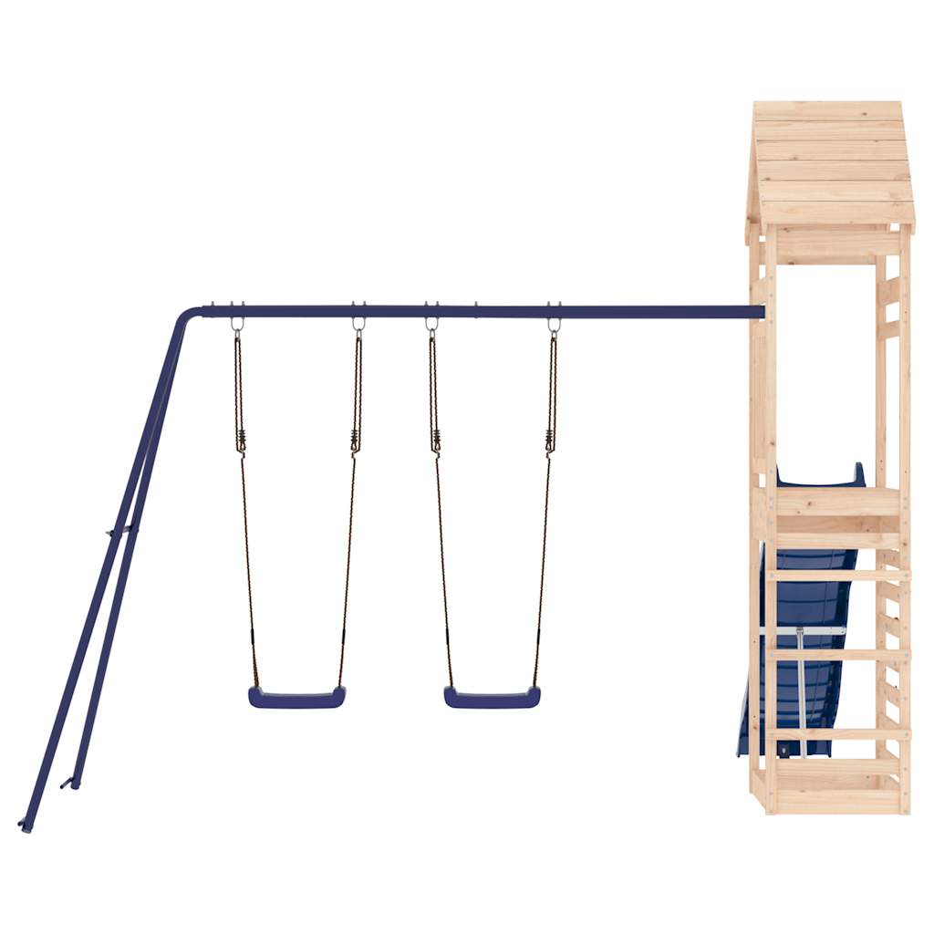Spielturm aus imprägniertem Kiefernholz und massivem Douglasien- und Kiefernholz