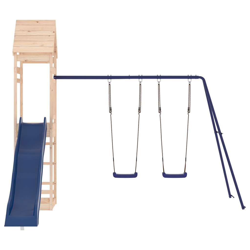 Spielturm aus imprägniertem Kiefernholz und massivem Douglasien- und Kiefernholz