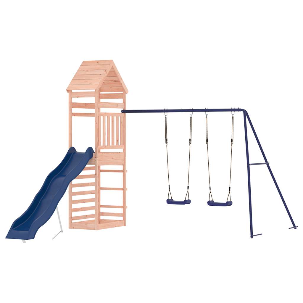 Spielturm aus imprägniertem Kiefernholz und massivem Douglasien- und Kiefernholz