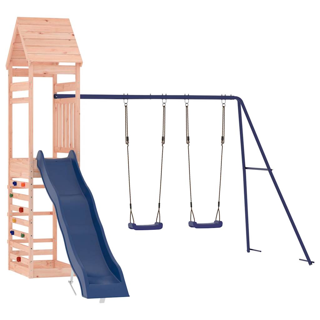 Spielturm aus imprägniertem Kiefernholz und massivem Douglasien- und Kiefernholz