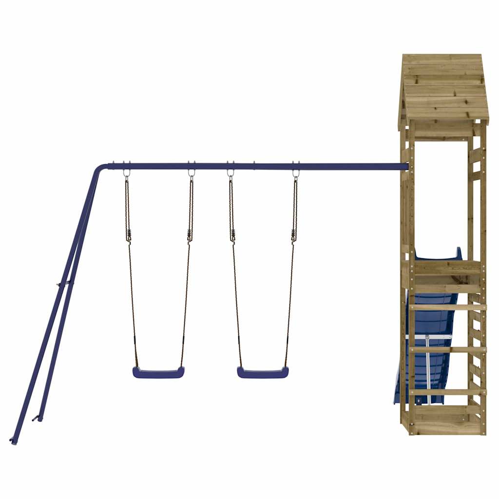Spielturm aus imprägniertem Kiefernholz und massivem Douglasien- und Kiefernholz