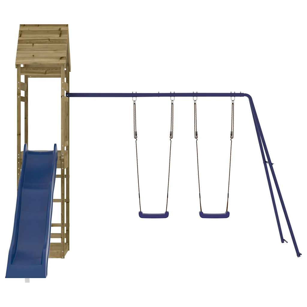Spielturm aus imprägniertem Kiefernholz und massivem Douglasien- und Kiefernholz