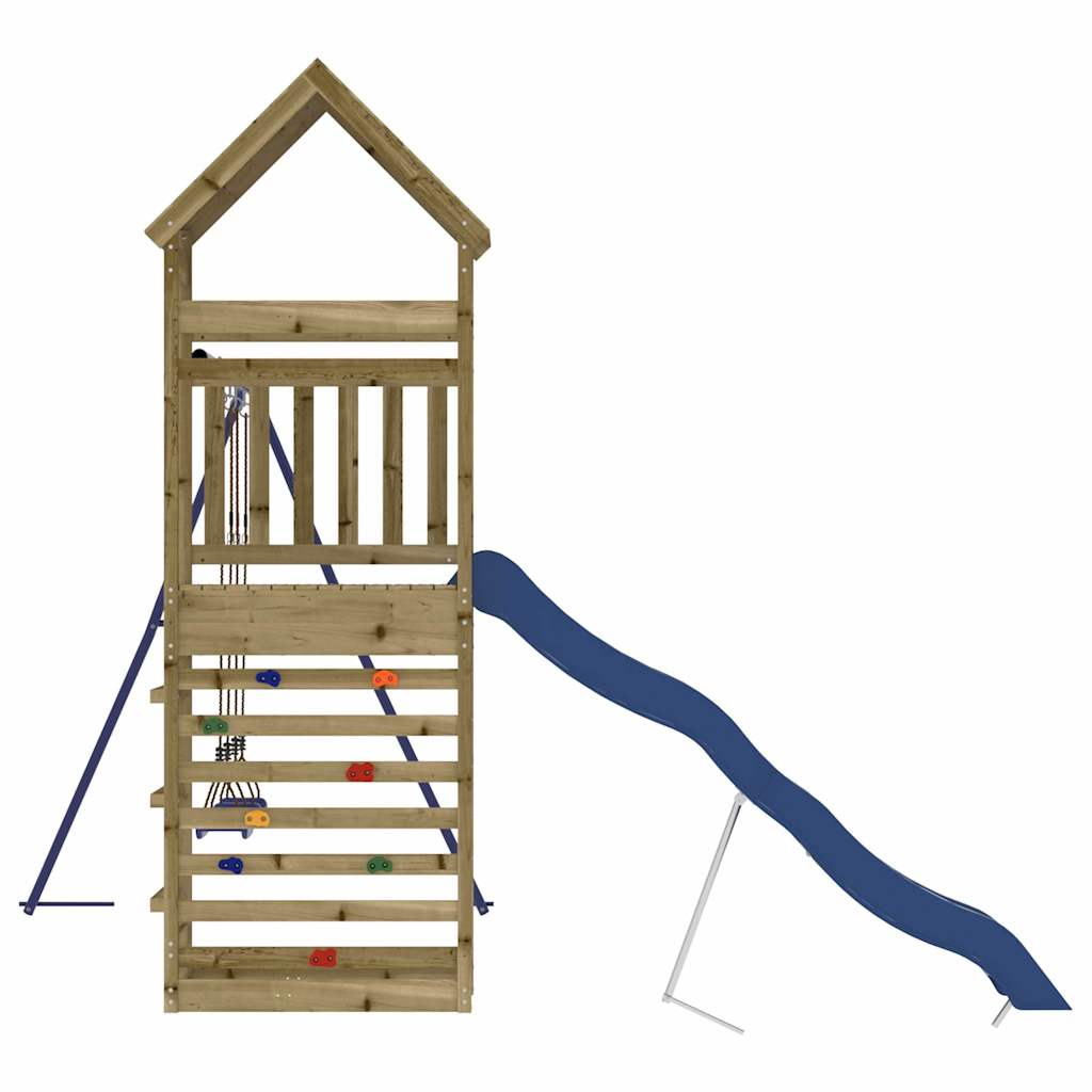 Spielturm aus imprägniertem Kiefernholz und massivem Douglasien- und Kiefernholz