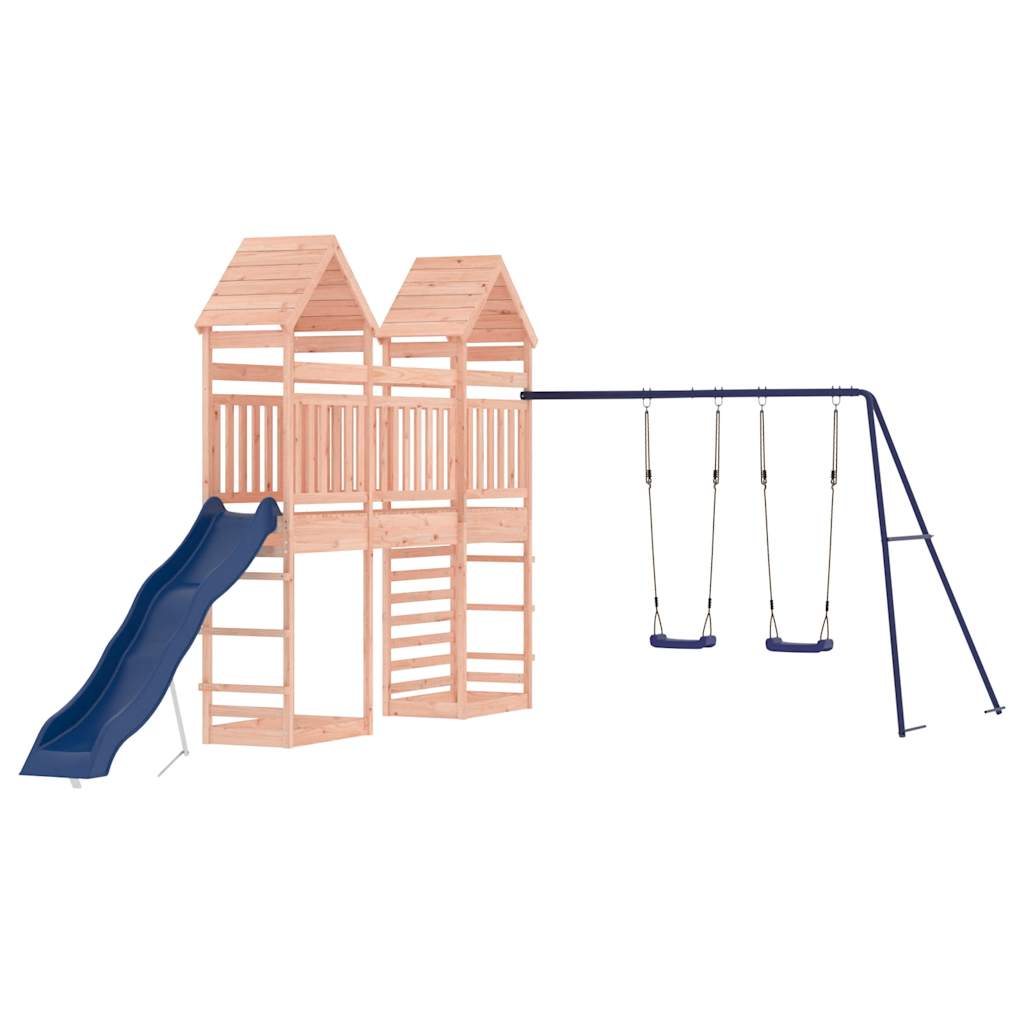 Spielturm aus imprägniertem Kiefernholz und massivem Douglasien- und Kiefernholz