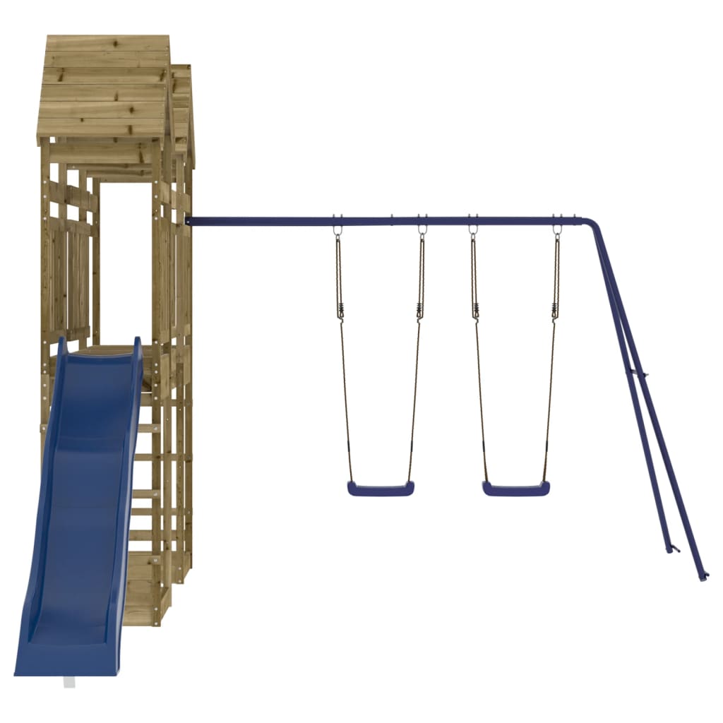 Spielturm aus imprägniertem Kiefernholz und massivem Douglasien- und Kiefernholz