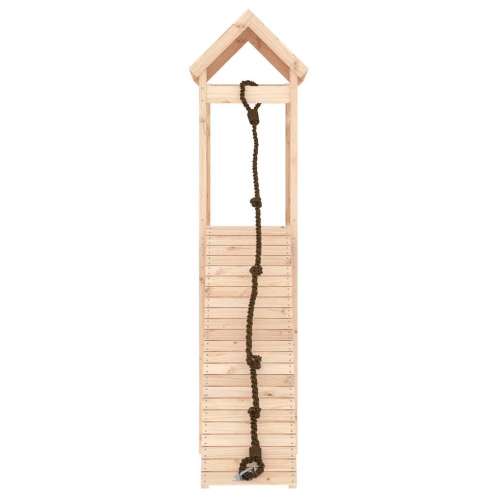 Spielturm mit Kletterwand aus imprägniertem Kiefernholz und Massivholz Douglasie