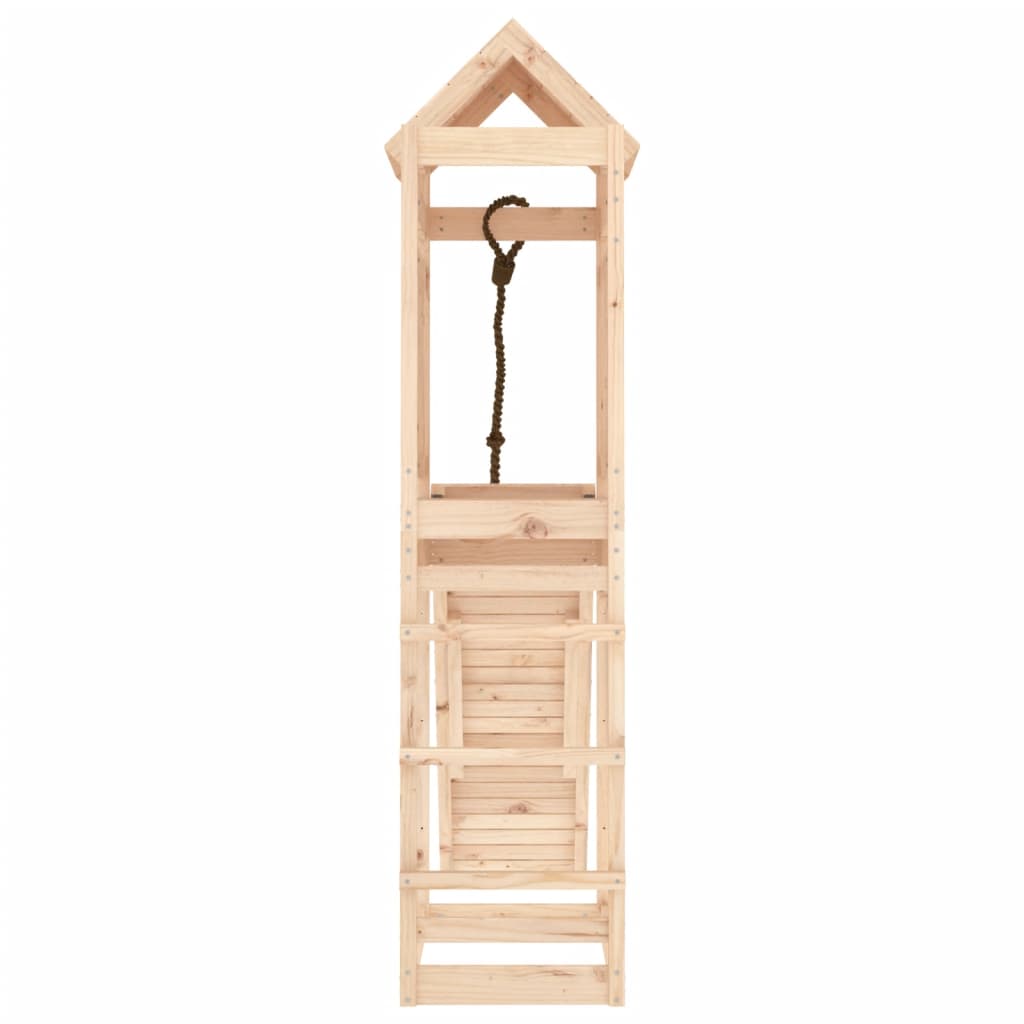 Spielturm mit Kletterwand aus imprägniertem Kiefernholz und Massivholz Douglasie