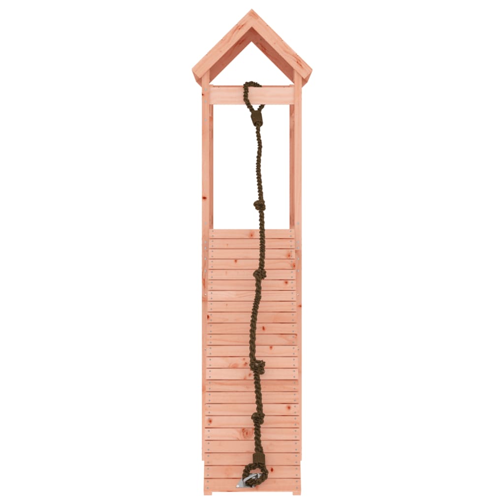 Spielturm mit Kletterwand aus imprägniertem Kiefernholz und Massivholz Douglasie