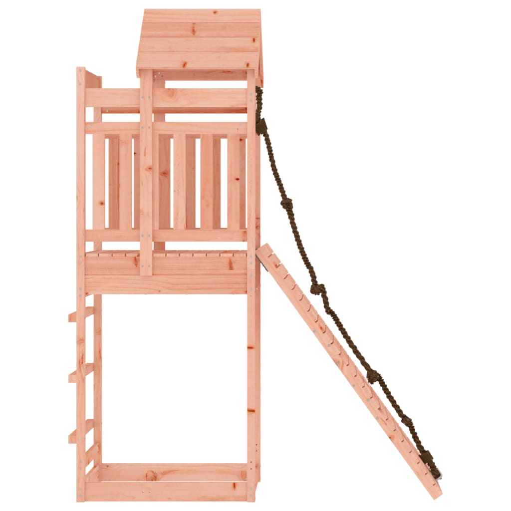 Spielturm mit Kletterwand aus imprägniertem Kiefernholz und Massivholz Douglasie