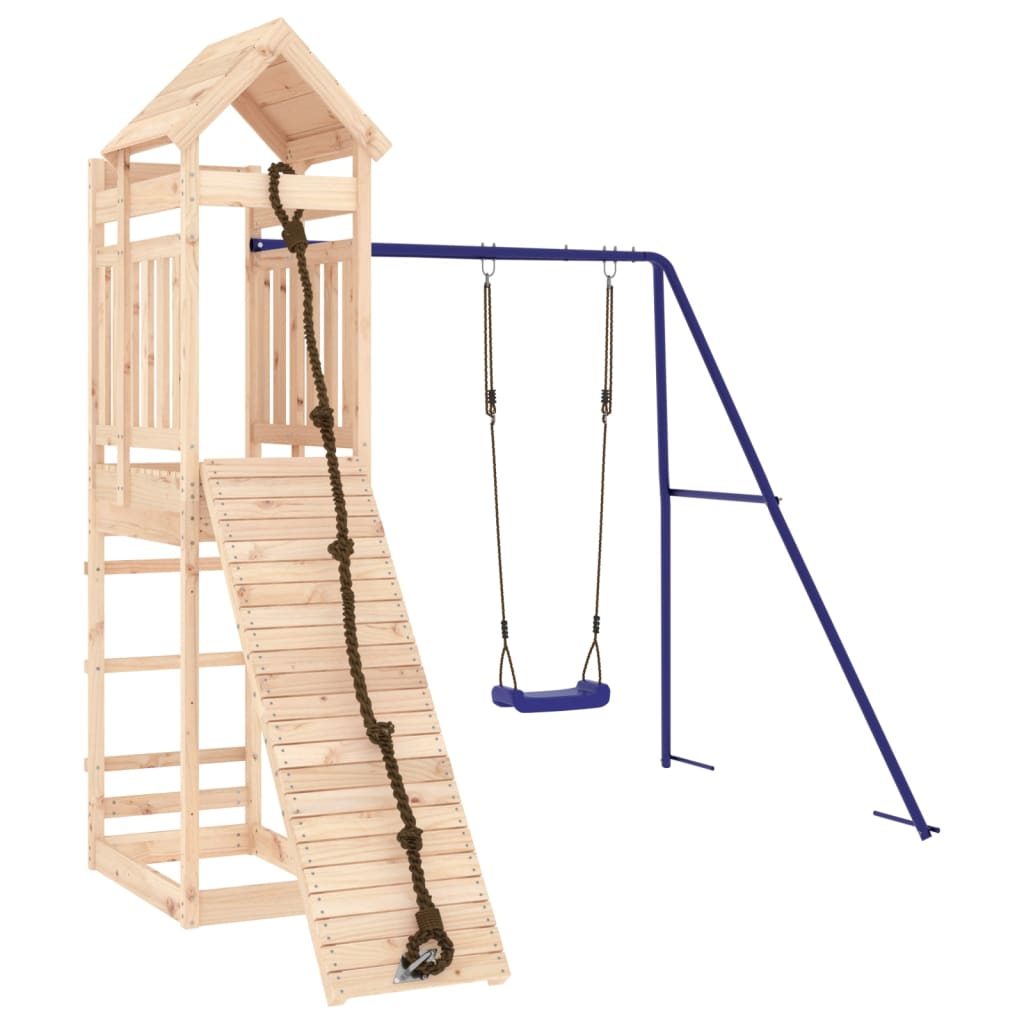 Spielturm aus imprägniertem Kiefernholz und massivem Douglasien- und Kiefernholz