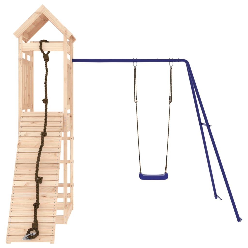 Spielturm aus imprägniertem Kiefernholz und massivem Douglasien- und Kiefernholz
