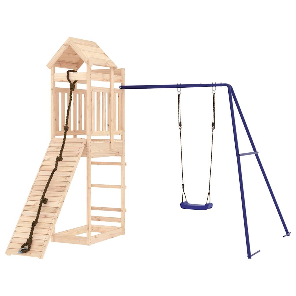 Spielturm aus imprägniertem Kiefernholz und massivem Douglasien- und Kiefernholz