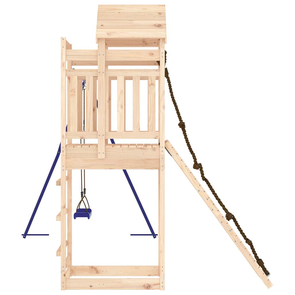 Spielturm aus imprägniertem Kiefernholz und massivem Douglasien- und Kiefernholz