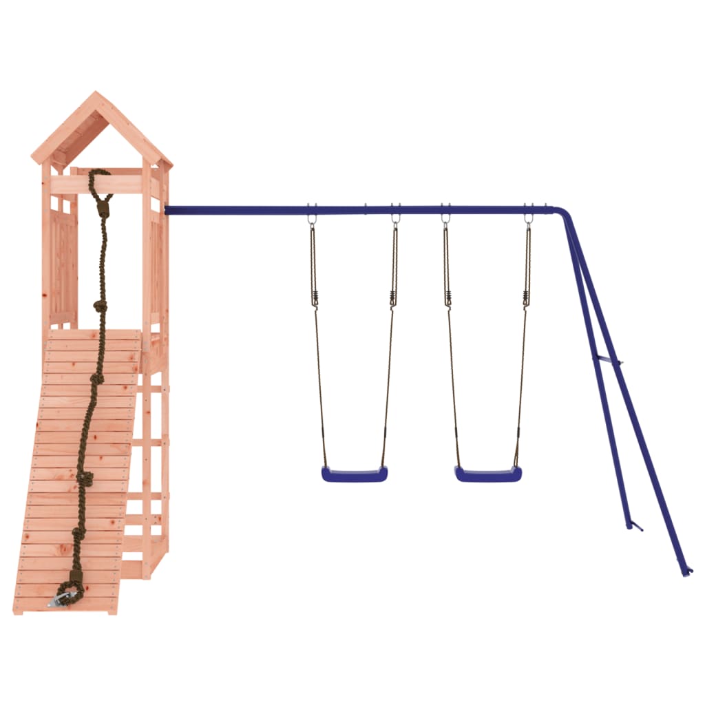 Spielturm aus imprägniertem Kiefernholz und massivem Douglasie und Kiefer