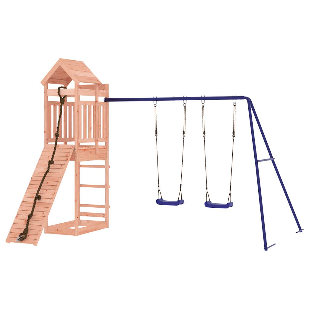 Spielturm aus imprägniertem Kiefernholz und massivem Douglasie und Kiefer