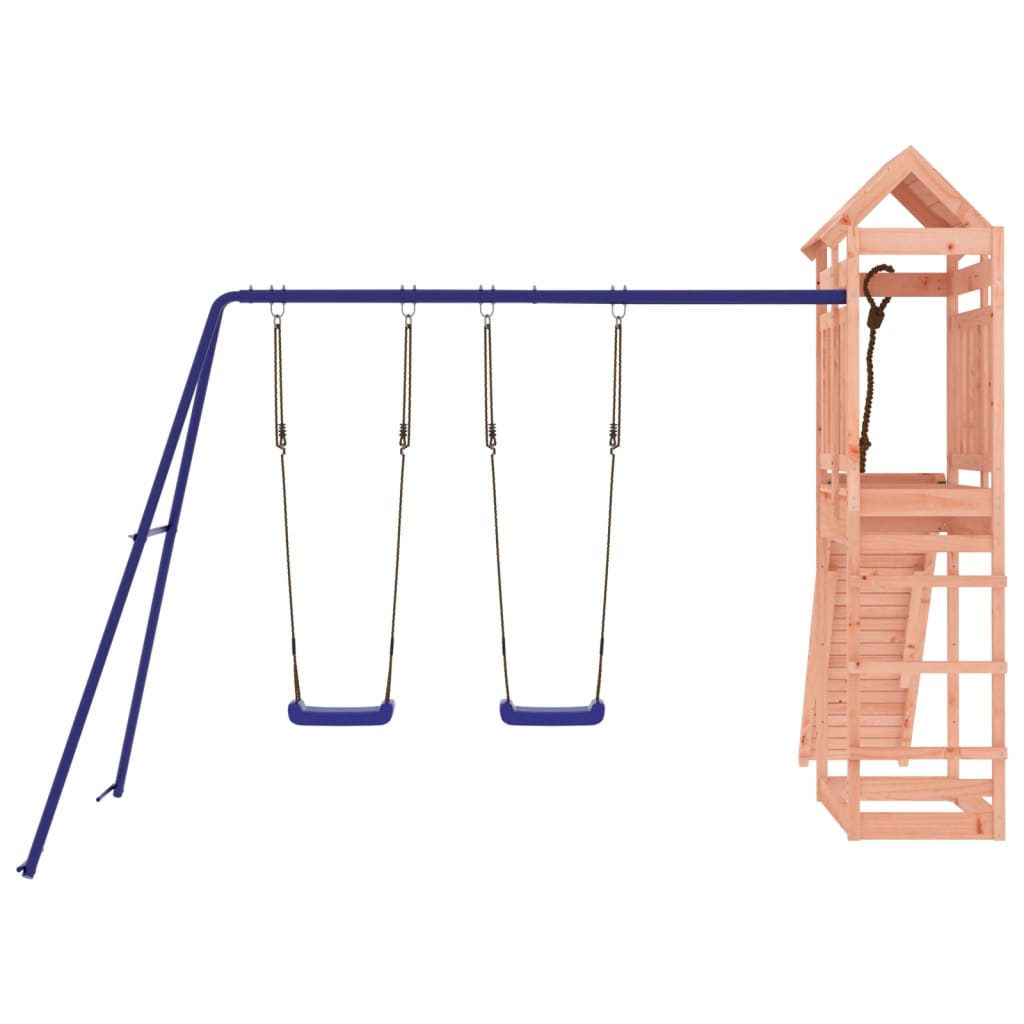 Spielturm aus imprägniertem Kiefernholz und massivem Douglasie und Kiefer