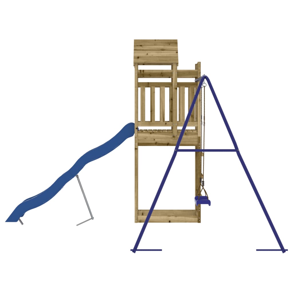 Spielturm aus imprägniertem Kiefernholz und massivem Douglasien- und Kiefernholz