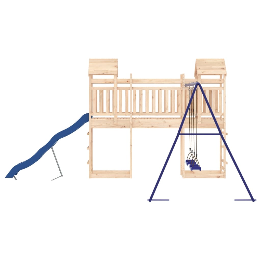 Spielturm aus imprägniertem Kiefernholz und massivem Douglasie und Kiefer