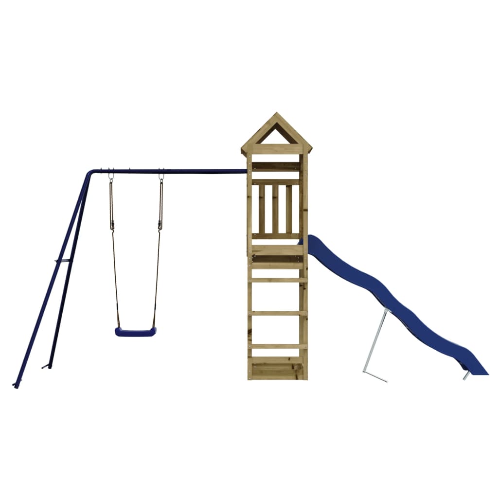 Spielturm aus imprägniertem Kiefernholz und massivem Douglasien- und Kiefernholz