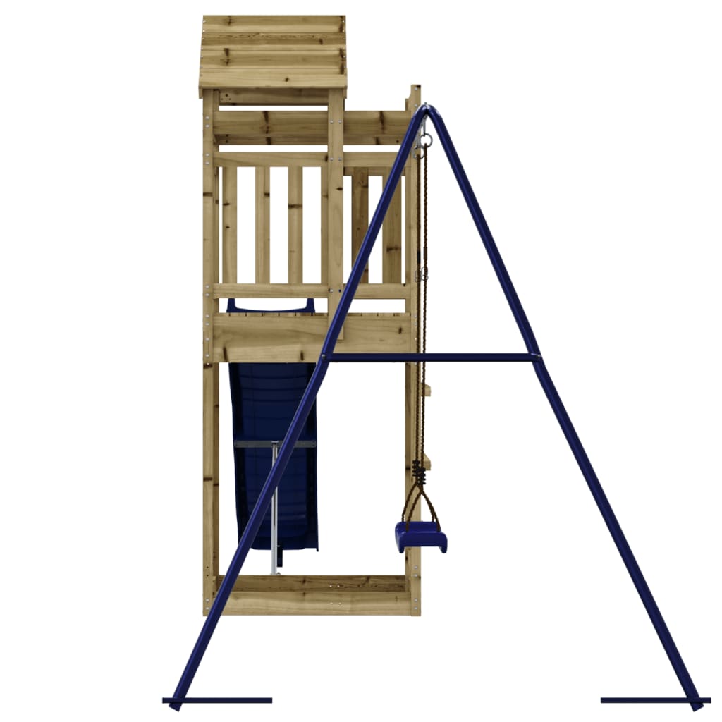 Spielturm aus imprägniertem Kiefernholz und massivem Douglasien- und Kiefernholz